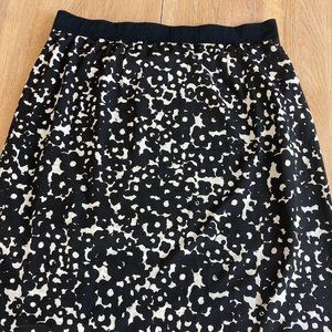 CABI | Black Floral Faux Wrap Skirt | XL NWOT